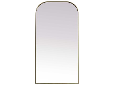 Elegant Lighting Blaire Brass Arch Floor Mirror