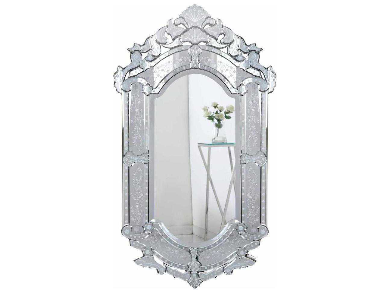 Elegant Lighting 28''W x 48''H Clear Wall Mirror EGMR2003C