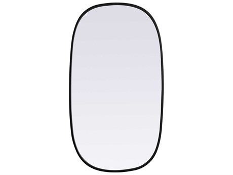 Elegant Lighting Brynn Black Oval Wall Mirror