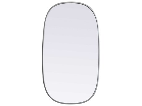 Elegant Lighting Brynn Silver Oval Wall Mirror