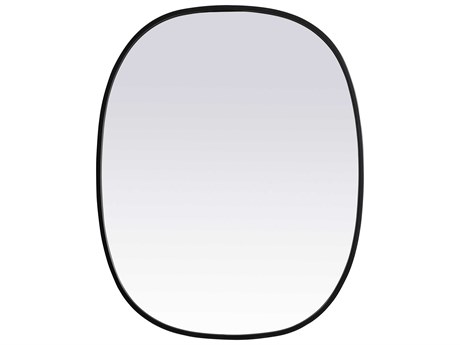 Elegant Lighting Brynn Black Oval Wall Mirror