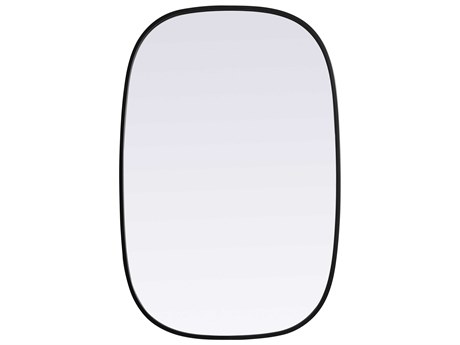 Elegant Lighting Brynn Black Oval Wall Mirror