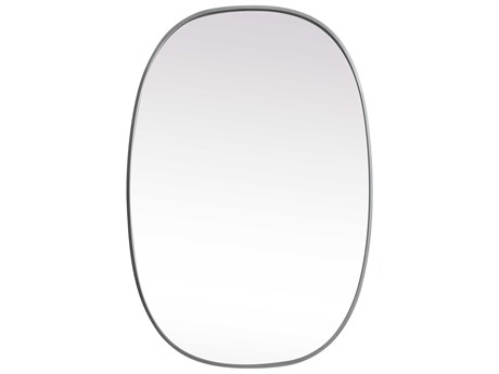 Elegant Lighting Brynn Silver Oval Wall Mirror