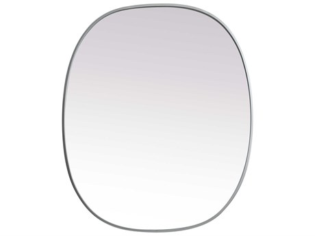 Elegant Lighting Brynn Silver Oval Wall Mirror