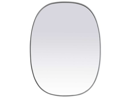 Elegant Lighting Brynn Silver Oval Wall Mirror