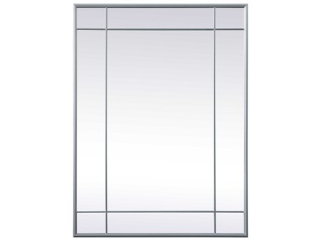 Elegant Lighting Viola Silver Rectangular Wall Mirror