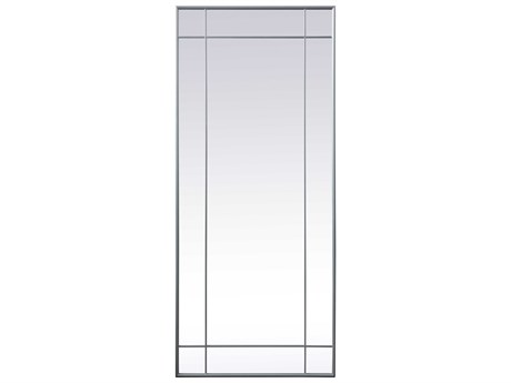 Elegant Lighting Viola Silver Rectangular Floor Mirror