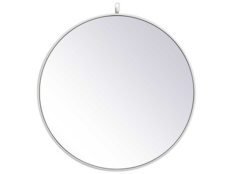 Elegant Lighting Eternity White Round Wall Mirror