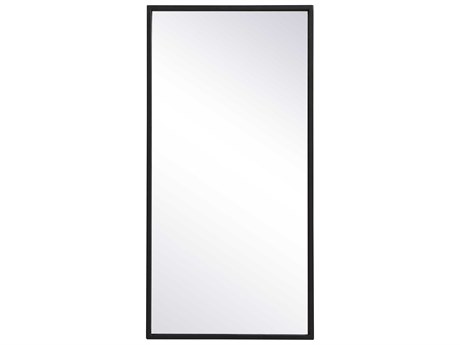 Elegant Lighting Eternity Black Rectangular Wall Mirror