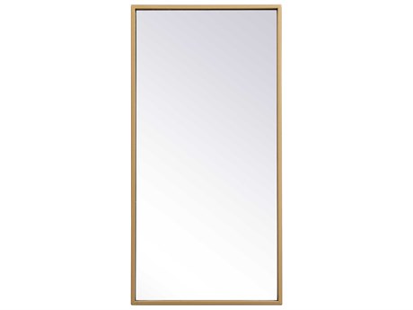 Elegant Lighting Eternity Brass Rectangular Wall Mirror
