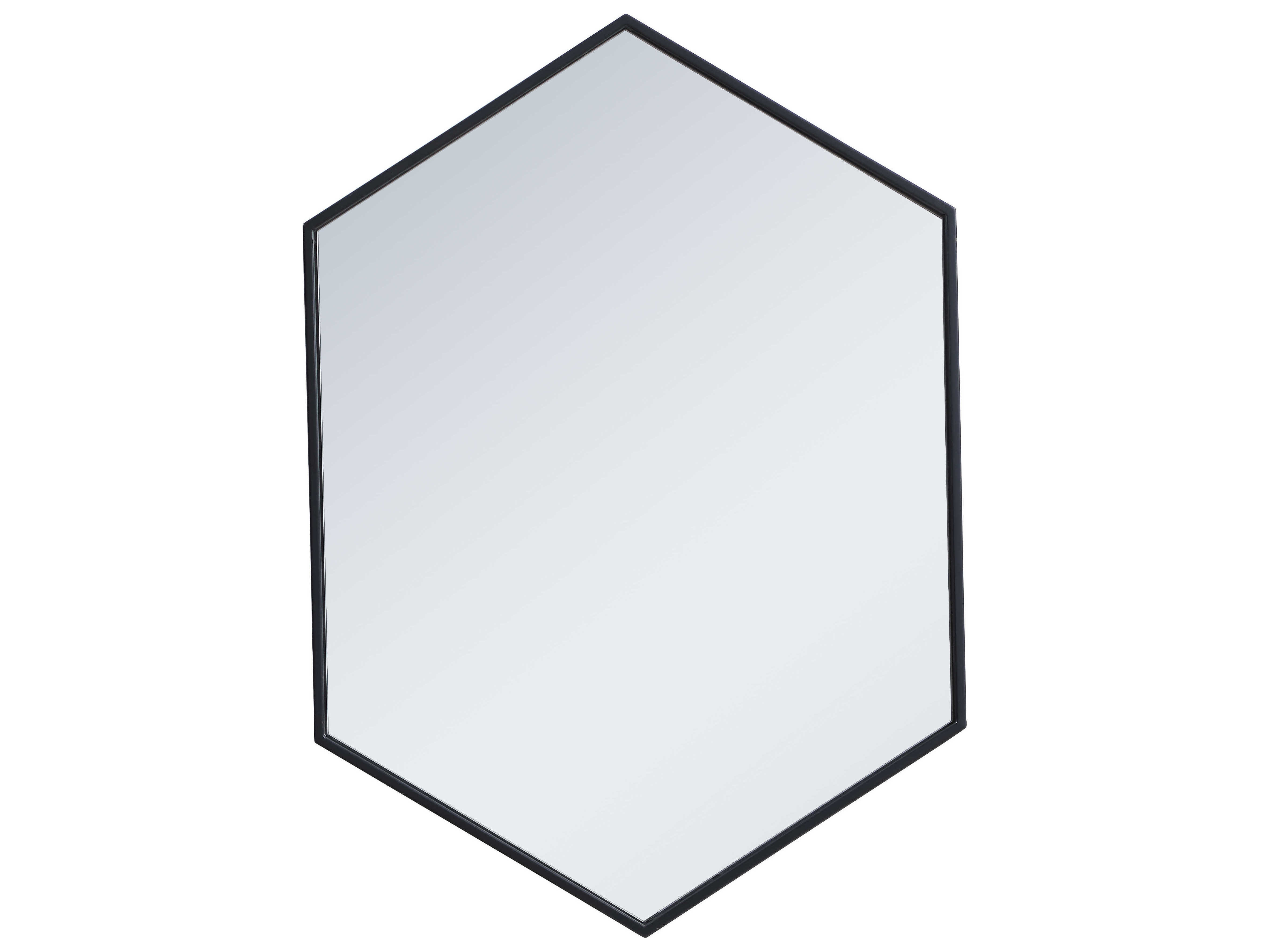 Elegant Lighting Eternity Silver 24'' Wide Hexagon Wall Mirror | EGMR4424