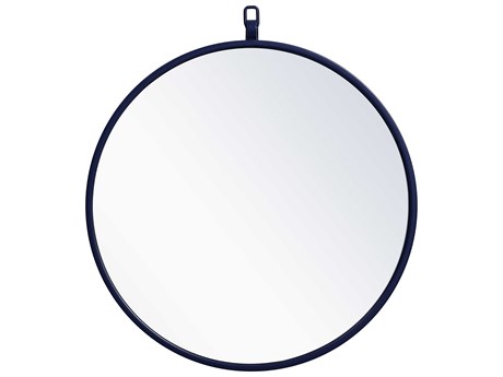 Elegant Lighting Eternity Blue Round Wall Mirror