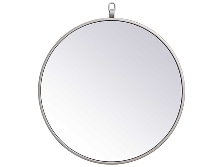 Elegant Lighting Eternity Silver Round Wall Mirror
