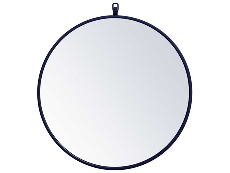 Elegant Lighting Eternity Blue Round Wall Mirror