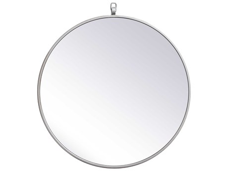 Elegant Lighting Eternity Silver Round Wall Mirror