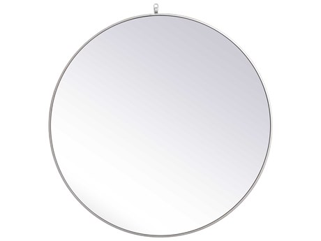 Elegant Lighting Eternity Silver Round Wall Mirror