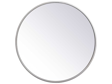 Elegant Lighting Eternity Silver Round Wall Mirror