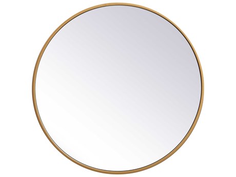 Elegant Lighting Eternity Brass Round Wall Mirror