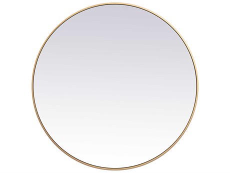 Elegant Lighting Eternity Brass Round Wall Mirror