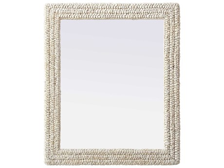 Elegant Lighting Marlowe Linen White Rectangular Wall Mirror