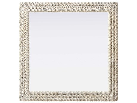 Elegant Lighting Marlowe Linen White Square Wall Mirror