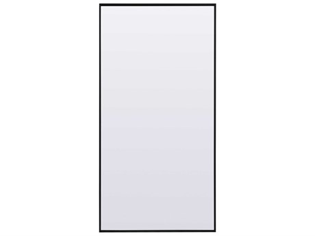 Elegant Lighting Eternity Black Rectangular Floor Mirror