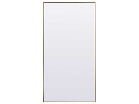 Elegant Lighting Eternity Brass Rectangular Floor Mirror