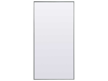 Elegant Lighting Eternity Silver Rectangular Floor Mirror