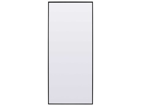 Elegant Lighting Eternity Black Rectangular Floor Mirror