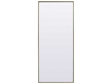 Elegant Lighting Eternity Brass Rectangular Floor Mirror