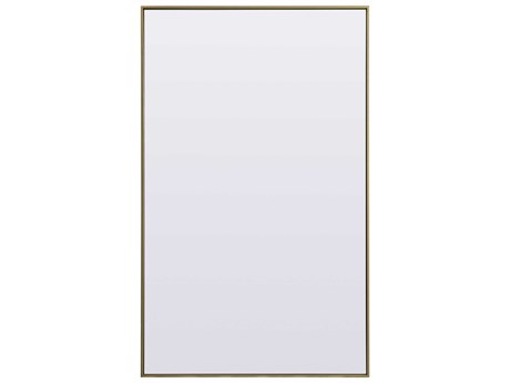 Elegant Lighting Eternity Brass Rectangular Floor Mirror