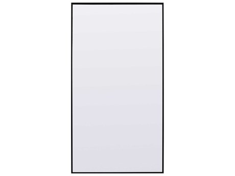 Elegant Lighting Eternity Black Rectangular Floor Mirror