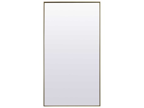 Elegant Lighting Eternity Brass Rectangular Floor Mirror