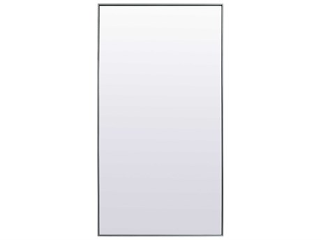 Elegant Lighting Eternity Silver Rectangular Floor Mirror