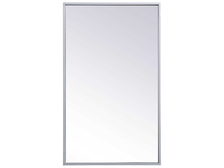 Elegant Lighting Wyn Silver Rectangular Medicine Cabinet Wall Mirror