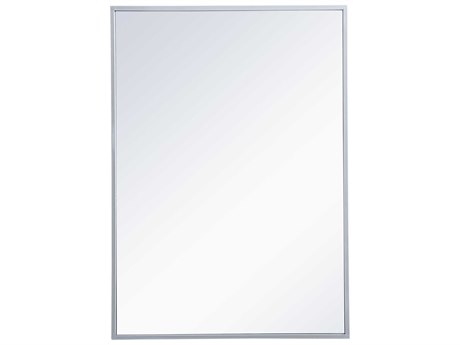 Elegant Lighting Wyn Silver Rectangular Medicine Cabinet Wall Mirror