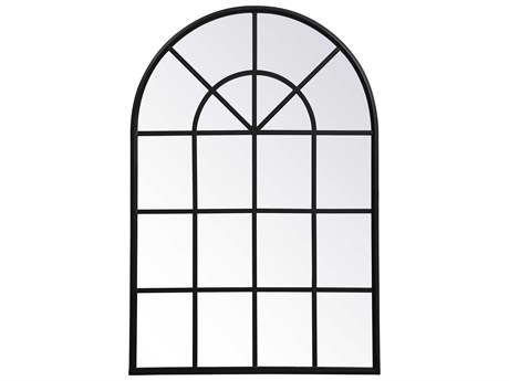 Elegant Lighting Motif Black Wall Mirror