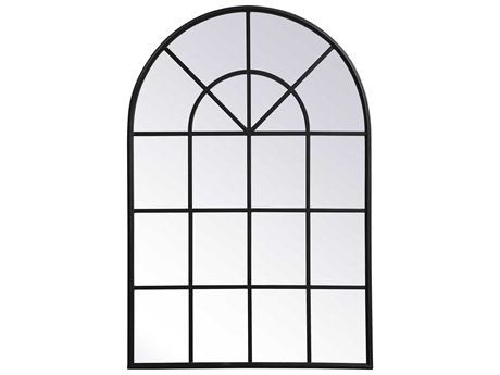 Elegant Lighting Motif Black Wall Mirror
