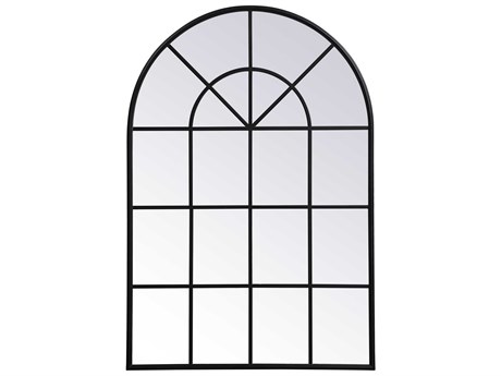 Elegant Lighting Motif Black Wall Mirror