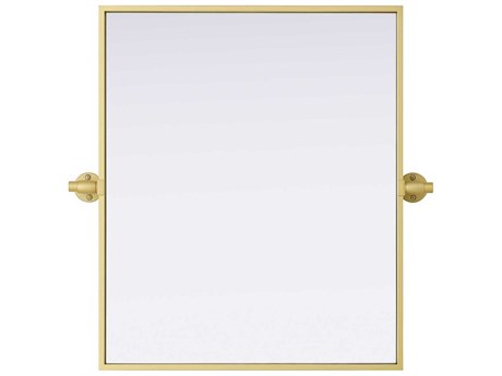 Elegant Lighting Amoura Brass Rectangular Wall Mirror