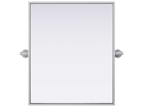 Elegant Lighting Amoura Silver Rectangular Wall Mirror