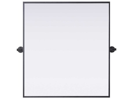 Elegant Lighting Amoura Black Rectangular Wall Mirror