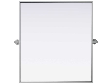 Elegant Lighting Amoura Silver Rectangular Wall Mirror