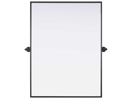 Elegant Lighting Amoura Black Rectangular Wall Mirror