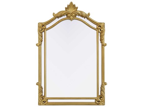 Elegant Lighting Madeline Distressed Gold Leaf Wall Mirror