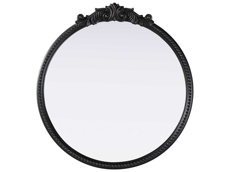Elegant Lighting Naomi Distressed Vintage Bronze Round Wall Mirror