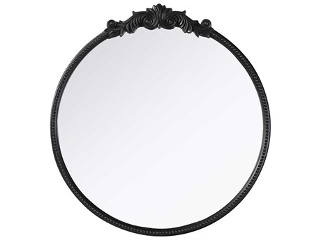 Elegant Lighting Naomi Distressed Vintage Bronze Round Wall Mirror