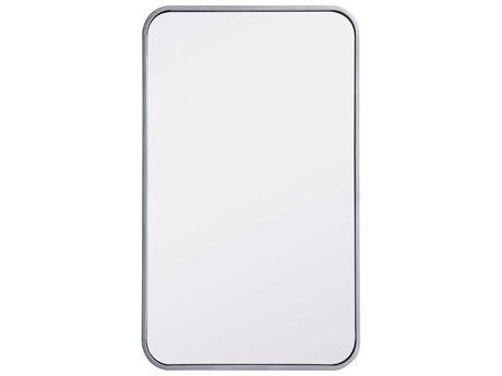 Elegant Lighting Evermore Silver Rectangular Wall Mirror