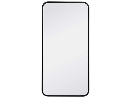 Elegant Lighting Evermore Black Rectangular Wall Mirror
