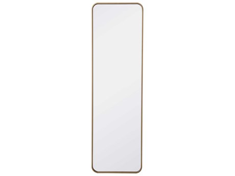 Elegant Lighting Evermore Brass Rectangular Wall Mirror